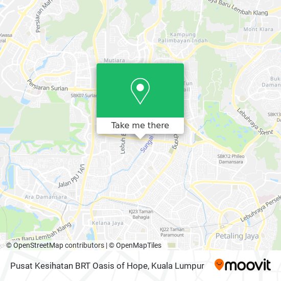 Pusat Kesihatan BRT Oasis of Hope map