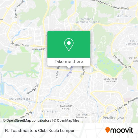 PJ Toastmasters Club map