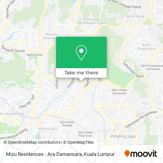 Mizu Residences - Ara Damansara map