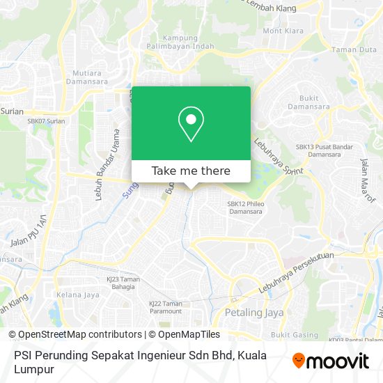 Peta PSI Perunding Sepakat Ingenieur Sdn Bhd