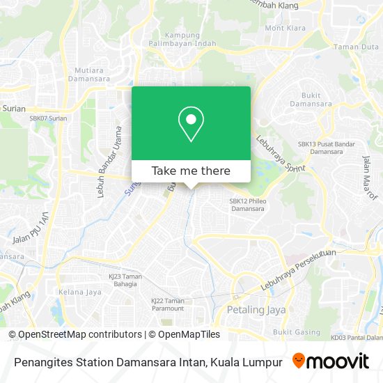 Penangites Station Damansara Intan map