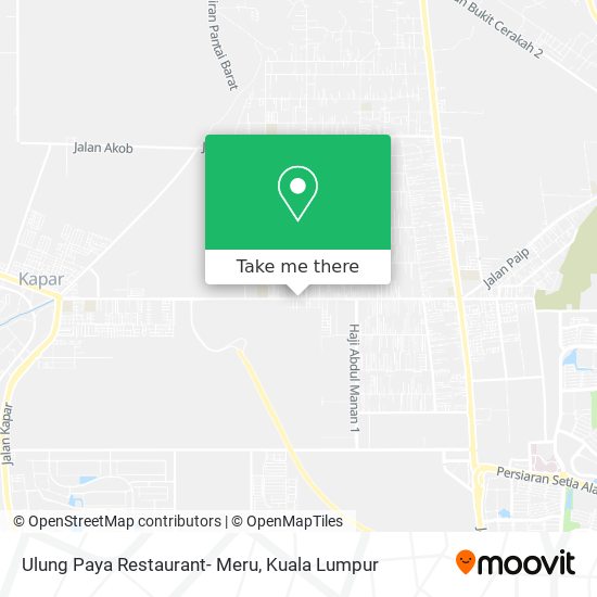 Peta Ulung Paya Restaurant- Meru