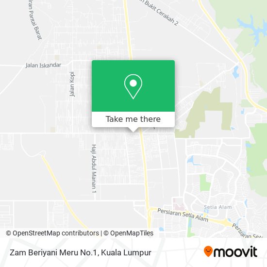 Peta Zam Beriyani Meru No.1