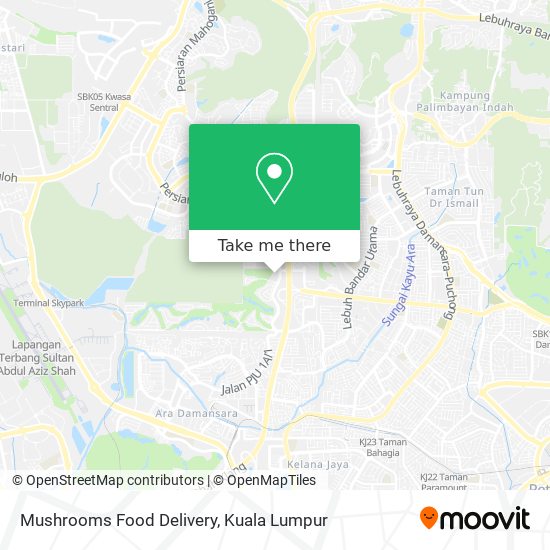 Mushrooms Food Delivery map
