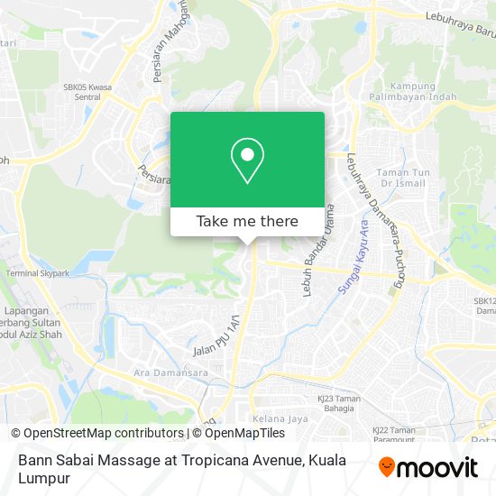 Bann Sabai Massage at Tropicana Avenue map