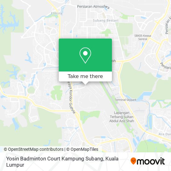 Peta Yosin Badminton Court Kampung Subang