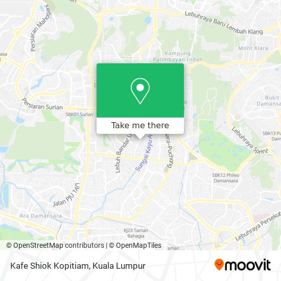 Kafe Shiok Kopitiam map