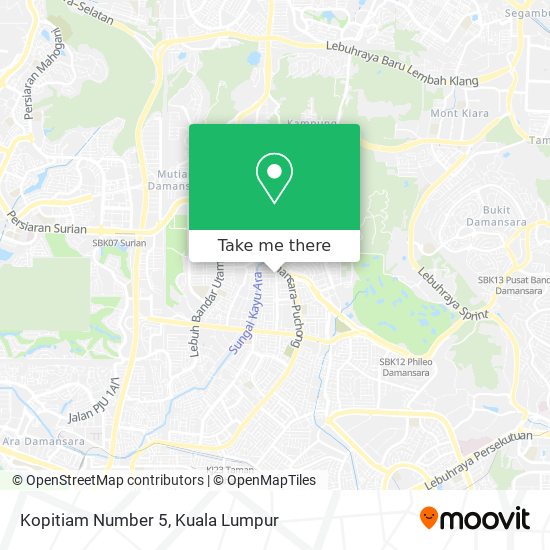 Kopitiam Number 5 map