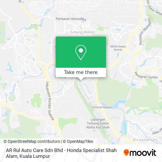 AR Rul Auto Care Sdn Bhd - Honda Specialist Shah Alam map