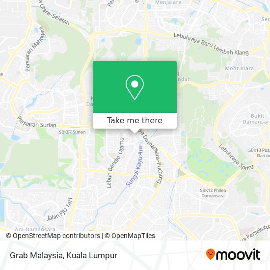 Grab Malaysia map