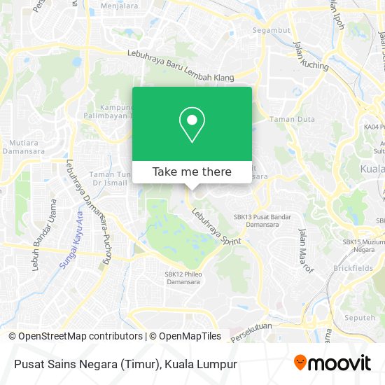 Pusat Sains Negara (Timur) map