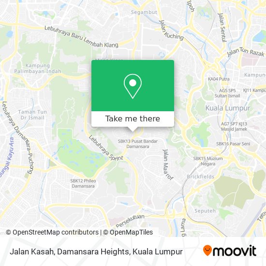 Peta Jalan Kasah, Damansara Heights