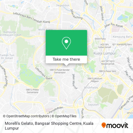 Morelli's Gelato, Bangsar Shopping Centre map