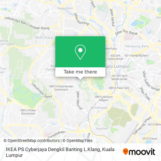 Peta IKEA PS Cyberjaya Dengkil Banting L.Klang