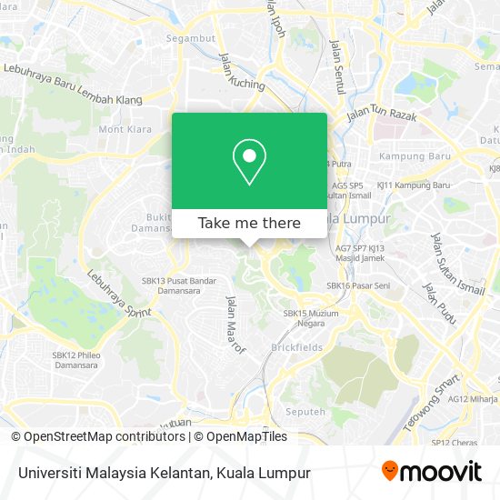 Universiti Malaysia Kelantan map