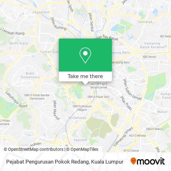 Peta Pejabat Pengurusan Pokok Redang