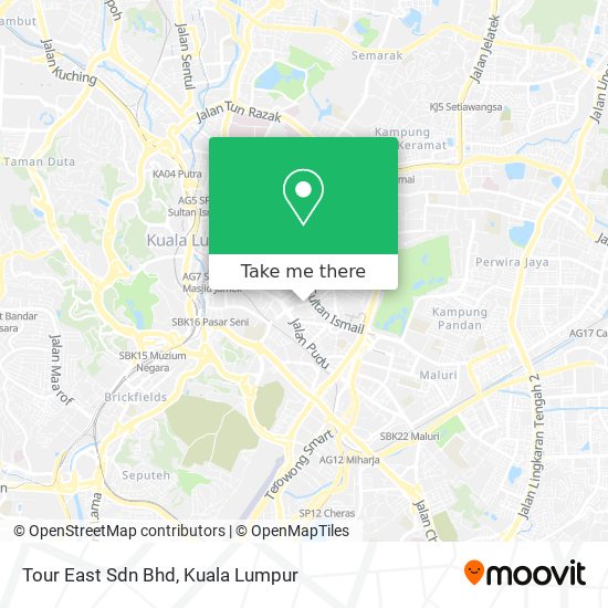 Tour East Sdn Bhd map