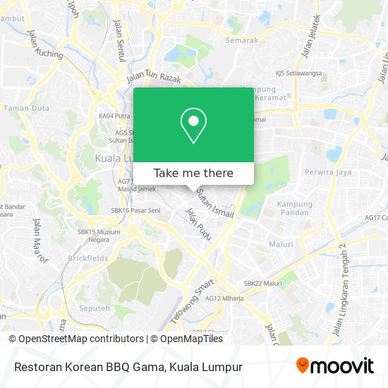 Restoran Korean BBQ Gama map