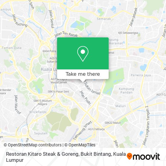 Restoran Kitaro Steak & Goreng, Bukit Bintang map