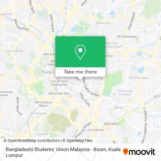 Peta Bangladeshi Students' Union Malaysia - Bsum