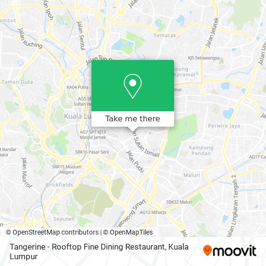 Tangerine - Rooftop Fine Dining Restaurant map