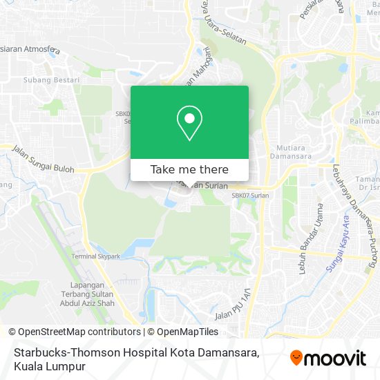 Starbucks-Thomson Hospital Kota Damansara map