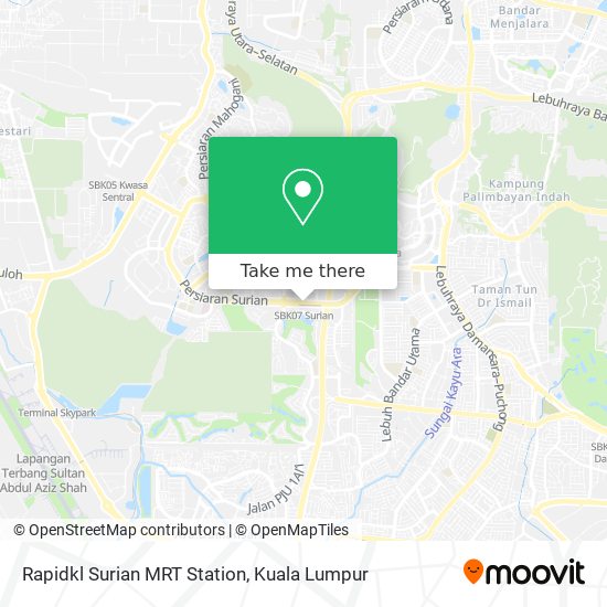 Rapidkl Surian MRT Station map