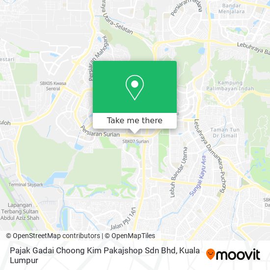 Pajak Gadai Choong Kim Pakajshop Sdn Bhd map