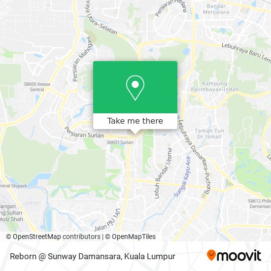 Reborn @ Sunway Damansara map