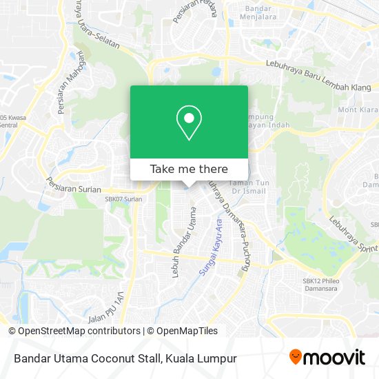 Bandar Utama Coconut Stall map