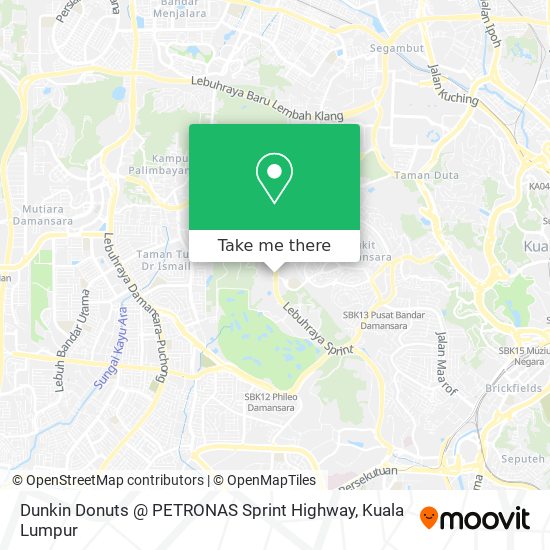 Dunkin Donuts @ PETRONAS Sprint Highway map