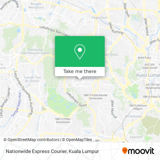 Nationwide Express Courier map