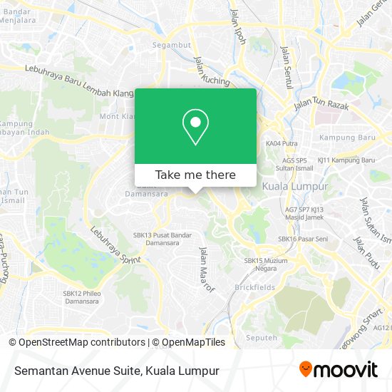 Semantan Avenue Suite map