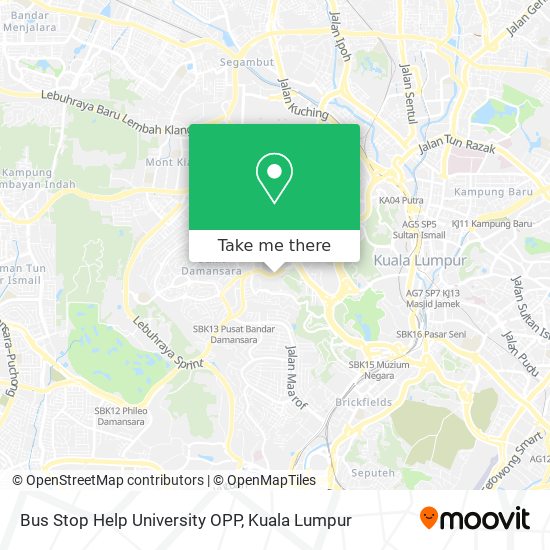 Bus Stop Help University OPP map