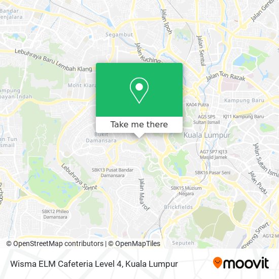 Wisma ELM Cafeteria Level 4 map