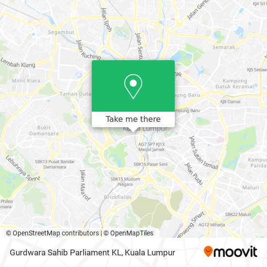 Gurdwara Sahib Parliament KL map