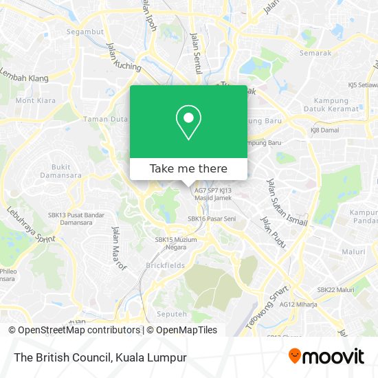 The British Council map