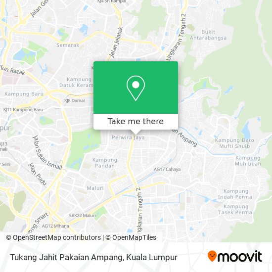 Peta Tukang Jahit Pakaian Ampang