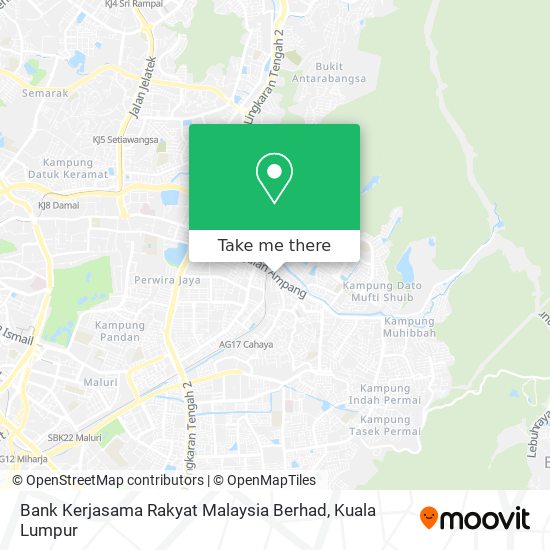 Bank Kerjasama Rakyat Malaysia Berhad map