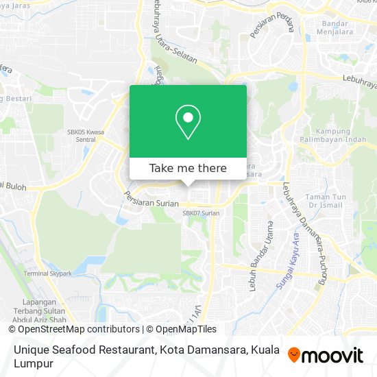 Unique Seafood Restaurant, Kota Damansara map