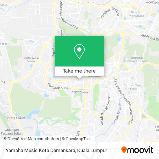 Peta Yamaha Music Kota Damansara