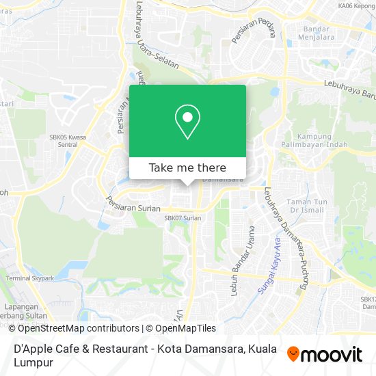 D'Apple Cafe & Restaurant - Kota Damansara map