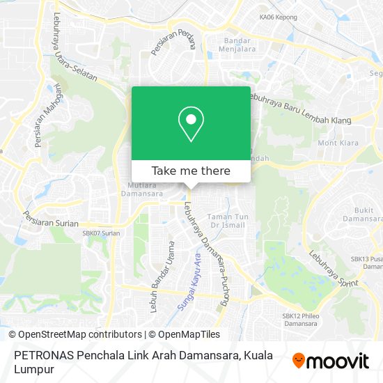 Peta PETRONAS Penchala Link Arah Damansara