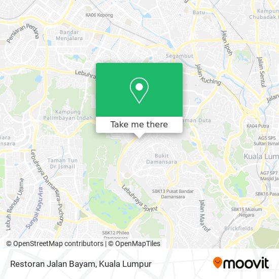 Restoran Jalan Bayam map