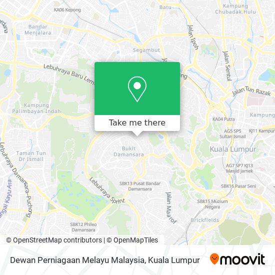 Dewan Perniagaan Melayu Malaysia map