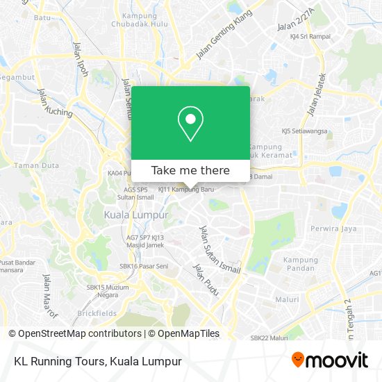 KL Running Tours map