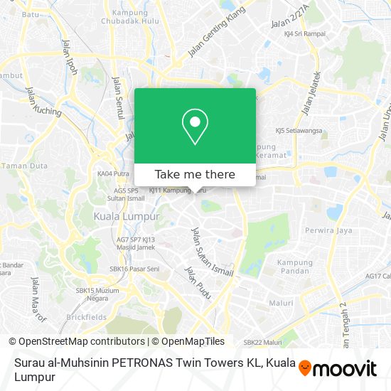 Surau al-Muhsinin PETRONAS Twin Towers KL map