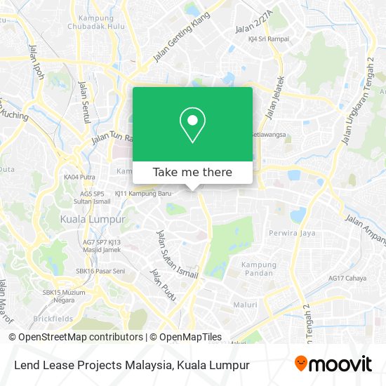 Lend Lease Projects Malaysia map