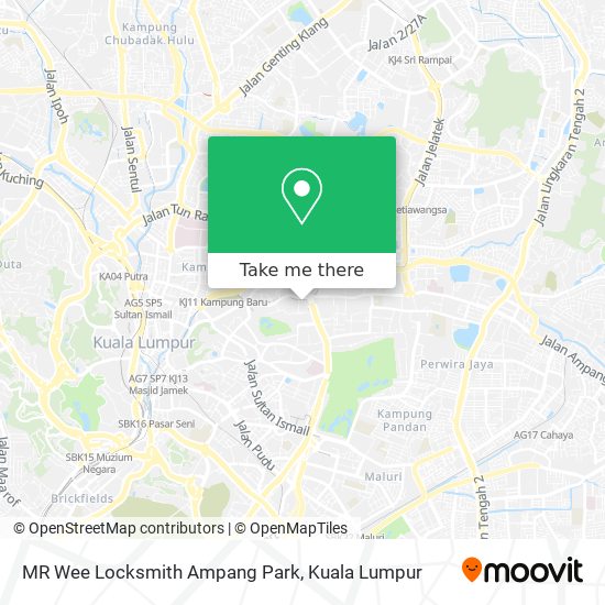 MR Wee Locksmith Ampang Park map