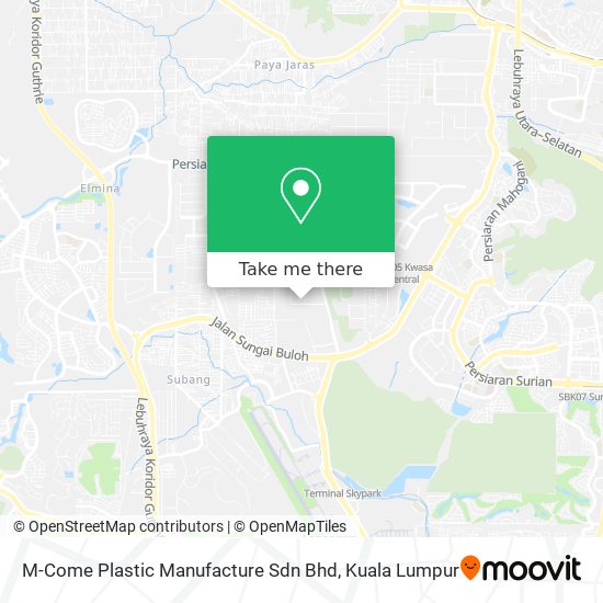 Peta M-Come Plastic Manufacture Sdn Bhd